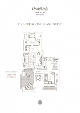 One Bedroom Island Suite (115 m2)