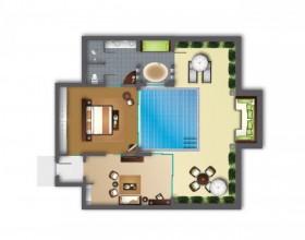 One Bedroom Garden Pool Villa (178 m2)