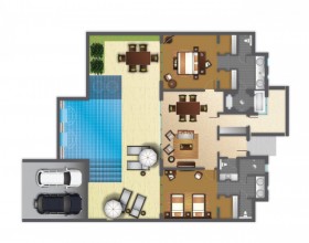 Two Bedroom Deluxe Garden Pool Villa (309 m2)