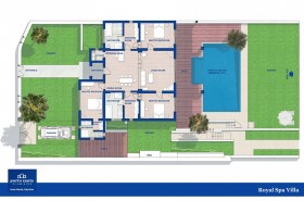 Royal Spa Villa has a private beach area and private beach swimming pool