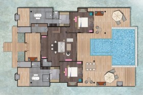 Two Bedroom Water Villa with Pool