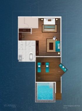 Water Bungalow with Pool
