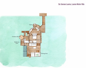Laamu Water Villa (108 m2, max. 2 dospelí a 2 deti)