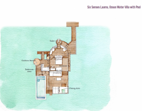 Ocean Water Villa with Pool (126 m2, max. 2 dospelí a 2 deti)