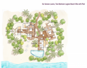 Two Bedroom Lagoon Beach Villa with Pool (285 m2, max. 4 dospelí a 2 deti)