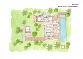 Two-Bedroom Beachfront Pool Residence