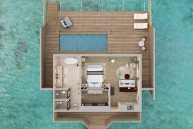 Sunset Overwater Villa with Pool (182 m2)