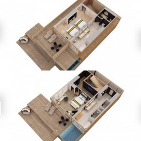 Two-Bedroom Beach Villa with Pool (334 m2)