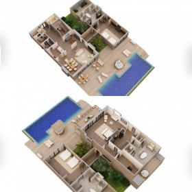 Two-Bedroom Beach Suite (531 m2)