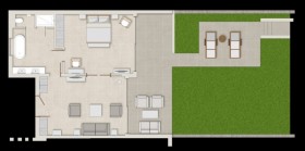 Deluxe One Bedroom Bungalow Suite with Private Garden Beachfront