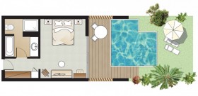 Swim up Superior with private Garden (31 m2)