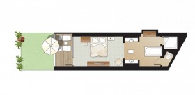 Luxury Bungalow with Garden Front Row (32 m2)