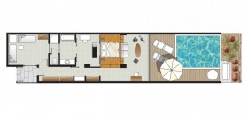 Amirandes VIP Two-Bedroom Suite, Gym & Private Pool, Sea View (85 m2)