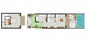 Amirandes Two Bedroom Dream Villa with Courtyard, Sea View & Private Pool (85 m2)