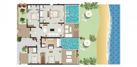 Grand Beach Residence Sea Front with Two Private Pools and Extensive Garden (155 m2)