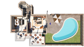 Premium One Bedroom Suite Sea View with Private Pool