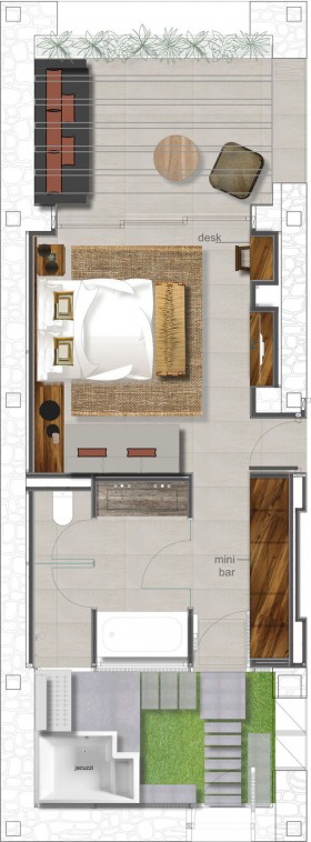 Core Open Plan Suite with Outdoor Jacuzzi