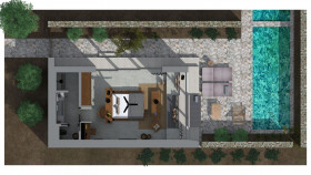 Tropical Open Plan Suite with Shared Pool