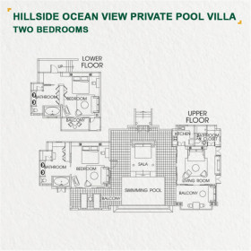 Hillside Ocean View Private Pool Villa Two Bedrooms (279 m2)
