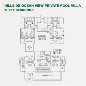 Hillside Ocean View Pool Villa Three Bedrooms (422 m2)