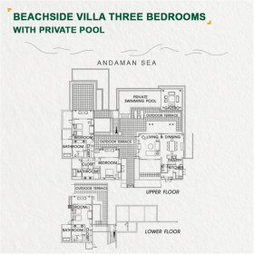 Beachside Villa Three Bedrooms with Private Pool (650 m²)