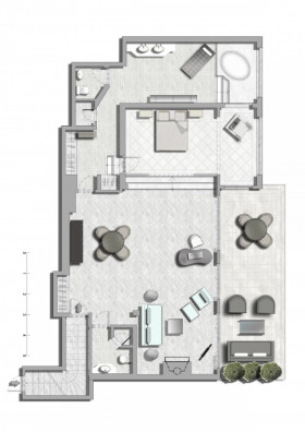 The Mediterranean Two Bedroom Suite (190 m²)