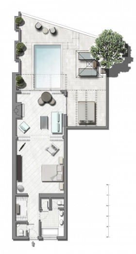 Honeymoon Executive Pool Suite (75 m²)