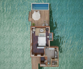 Sunset Water Villa with Pool