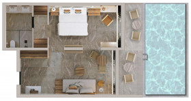 Sapphire Cozy Suite with Individual Pool (Cool Living Selection)