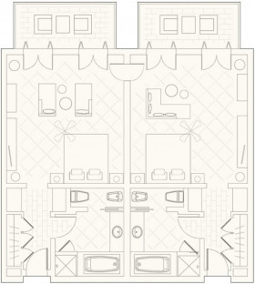 Interconnecting Garden Studio Suites With Sea View