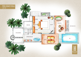 Sunset Pool Beach Villa (110 m²)