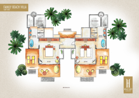 Two Bedroom Family Beach Villa (194 m²)