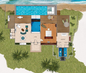 One Bedroom Beach Pool Pavilion