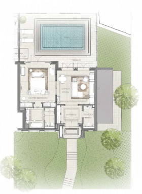 Chedi Pool Suite (102 m² + záhrada a bazén)