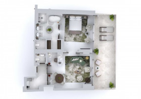 Sky Terrace Suite (109 m2 + 16 m2 terasa)