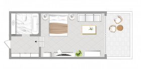 Panoramic Bungalow Sea View 1st Floor (31 m²)