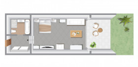 Junior Bungalow Suite Waterfront (42 m²)