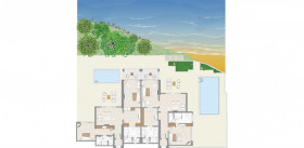 Two Villa Residence with Private Beach, 4 Bedroom (240 m²)