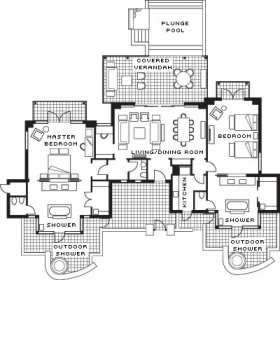 Two-Bedroom Garden Pool Villa (266 m²)