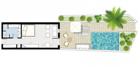 Open Plan Suite with Private Pool