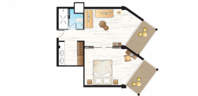 Ivory Suite with Side Sea View (44 m2)