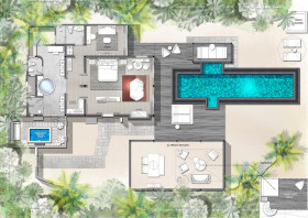 Family Beach Villa with pool