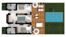 Grand Pavilion Sea View with Jacuzzi and Pool HLS