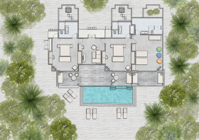 Three Bedroom Pool Beach Villa