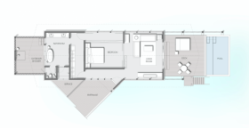 One-bedroom Water Willa with Pool (125 m2)