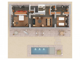 Two Bedroom Beach Pool Villa (600 m²)