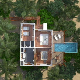 Treetop Pool Villa - One Bedroom (250 m²)