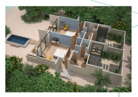 2 Bedroom Beach Villa with Pool (165 m²)