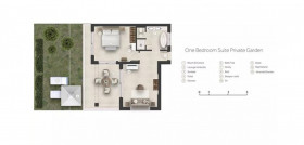 One Bedroom Suite Private Garden, Garden or Pool View