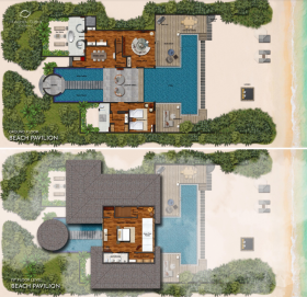 Three Bedroom Beach Pavilion with Pool